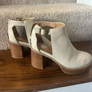 Yellow Box Cream Ankle Booties